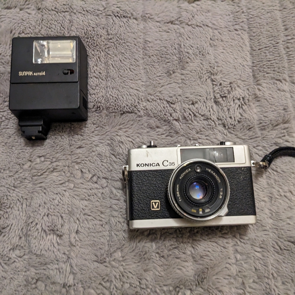 Konica c35 vintage film camera